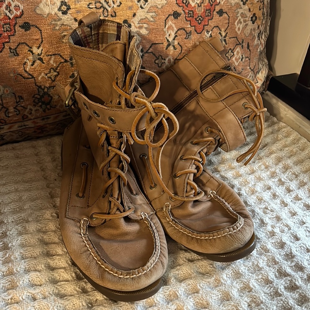SPERRY Starpoint Top Sider Leather Boots Sz 10